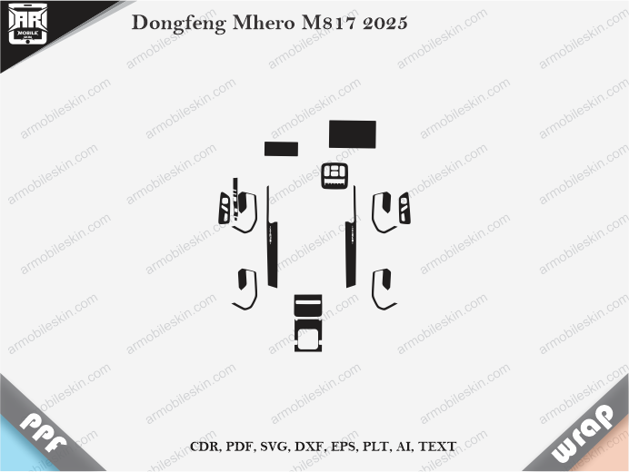 Dongfeng Mhero M817 2025 Car Interior PPF or Wrap Template