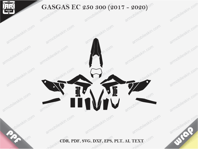 GASGAS EC 250 300 (2017 - 2020) Wrap Vinyl Template Vector