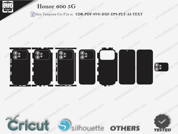 Honor 600 5G Skin Template Vector Cut File