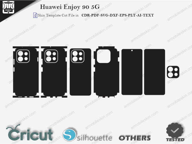 Huawei Enjoy 90 5G Skin Template Vector Cut File
