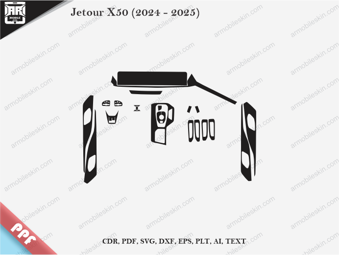 Jetour X50 (2024 - 2025) Car PPF Template Vector