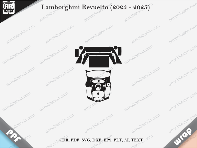 Lamborghini Revuelto (2023 - 2025) Car Interior PPF or Wrap Template