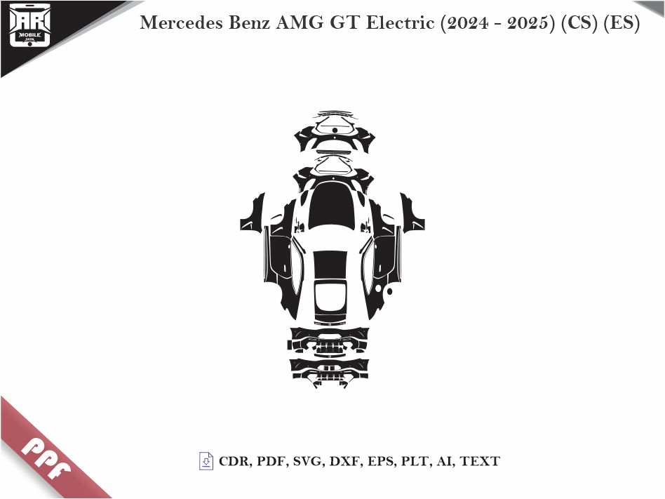 Mercedes Benz AMG GT Electric (2024 - 2025) (CS) (ES) Car Body PPF Cutting Template