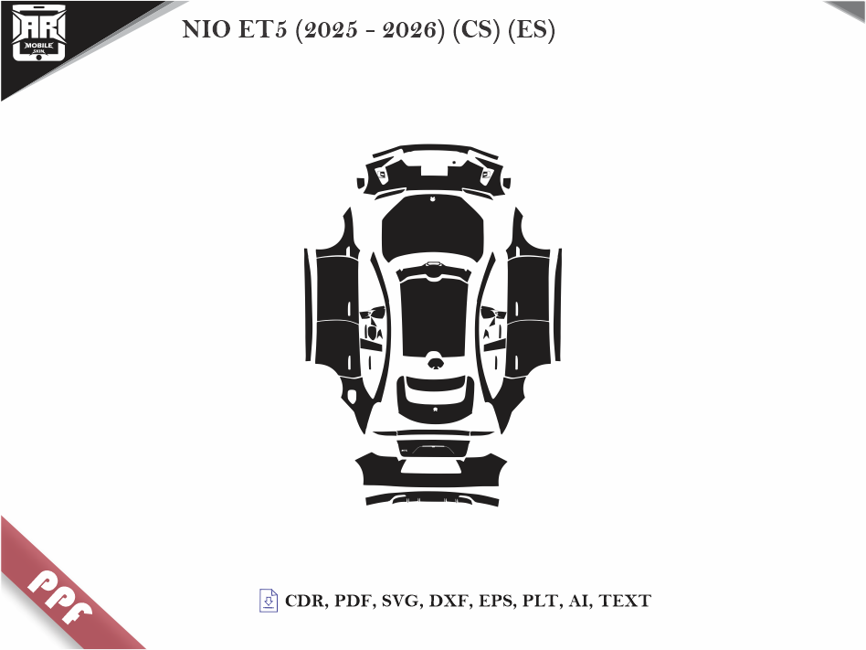 NIO ET5 (2025 - 2026) Car Body PPF Cutting Template