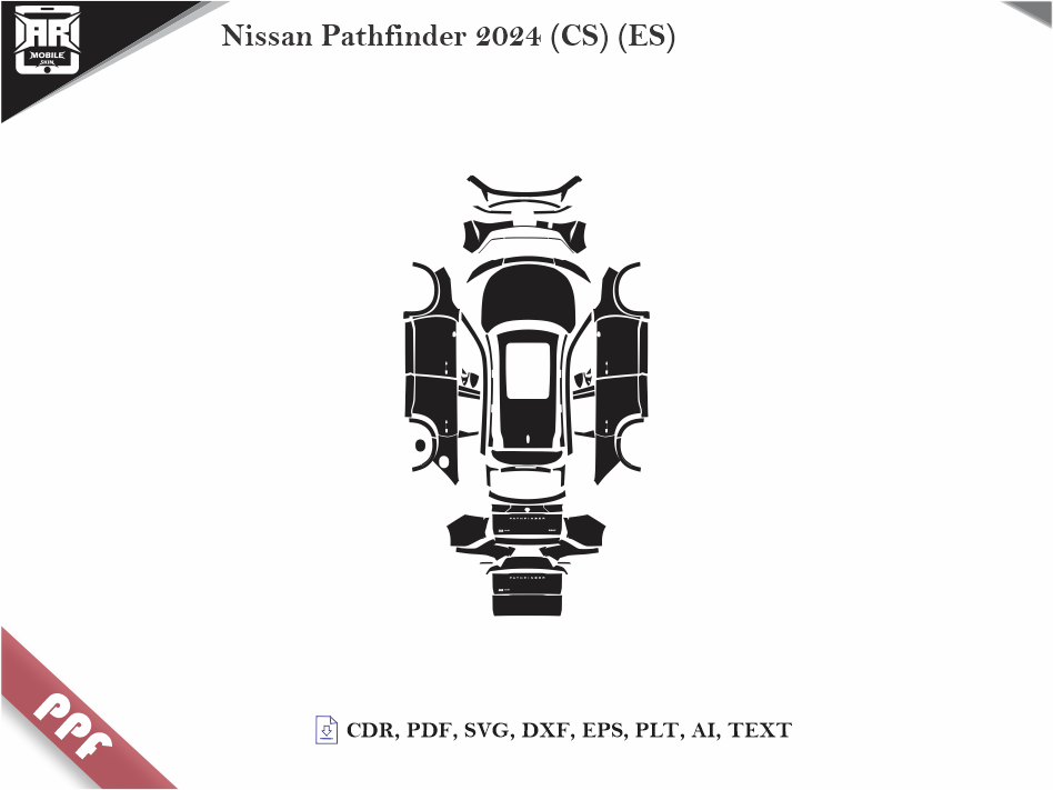 Nissan Pathfinder 2024 Car Body PPF Cutting Template