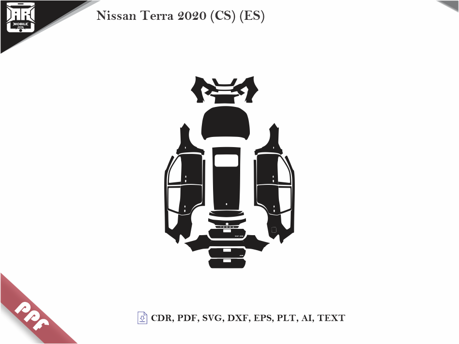 Nissan Terra 2020 Car Body PPF Cutting Template