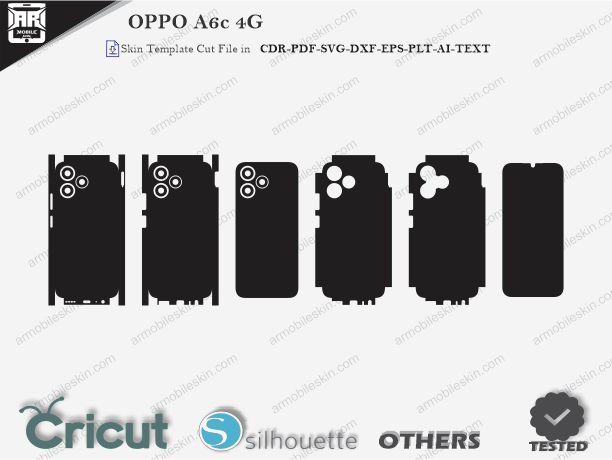 OPPO A6c 4G Skin Template Vector Cut File