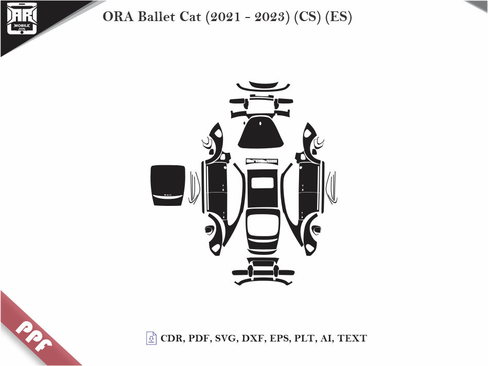 ORA Ballet Cat (2021 - 2023) Car Body PPF Cutting Template