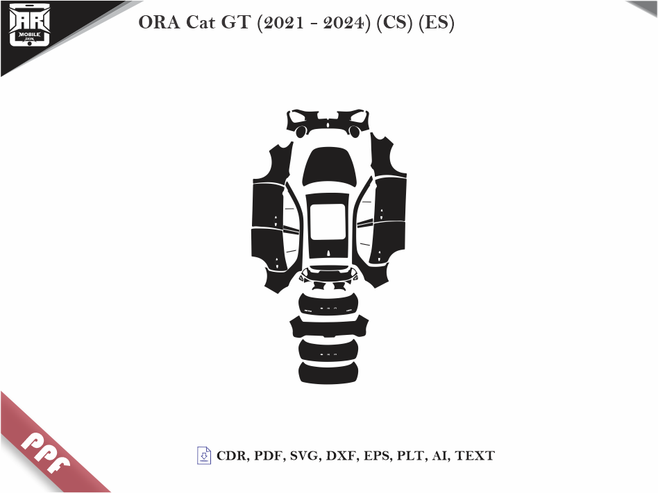 ORA Cat GT (2021 - 2024) Car Body PPF Cutting Template