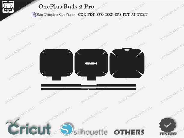 OnePlus Buds 2 Pro Skin Template Vector