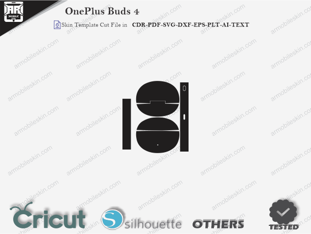 OnePlus Buds 4 Skin Template Vector