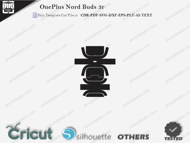 OnePlus Nord Buds 3r Skin Template Vector Cut File