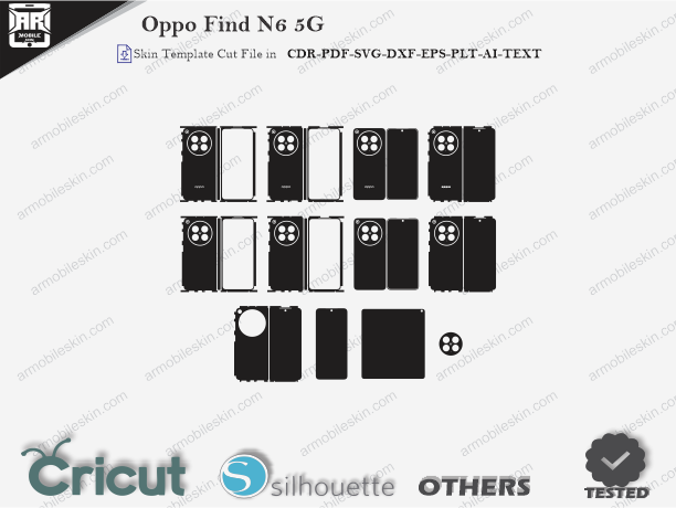 Oppo Find N6 5G Skin Template Vector