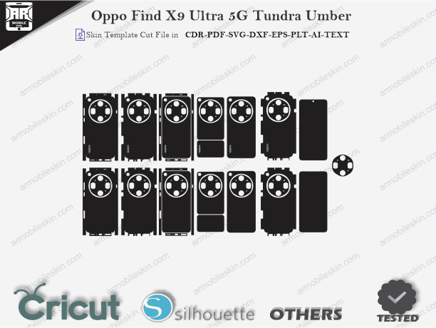 Oppo Find X9 Ultra 5G Tundra Umber Skin Template Vector