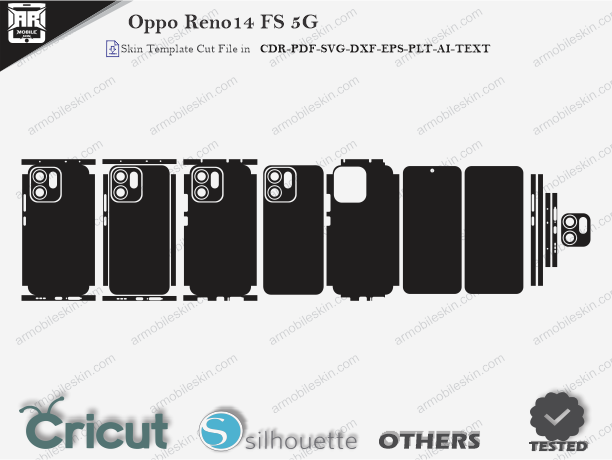 Oppo Reno14 FS 5G Skin Template Vector Cut File