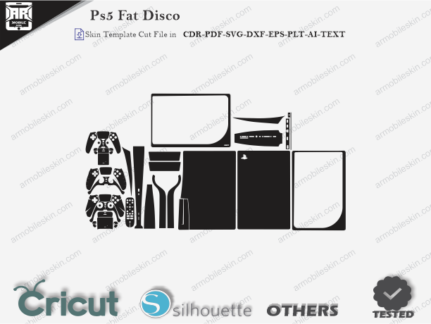 PS5 Fat Disco Skin Template Vector