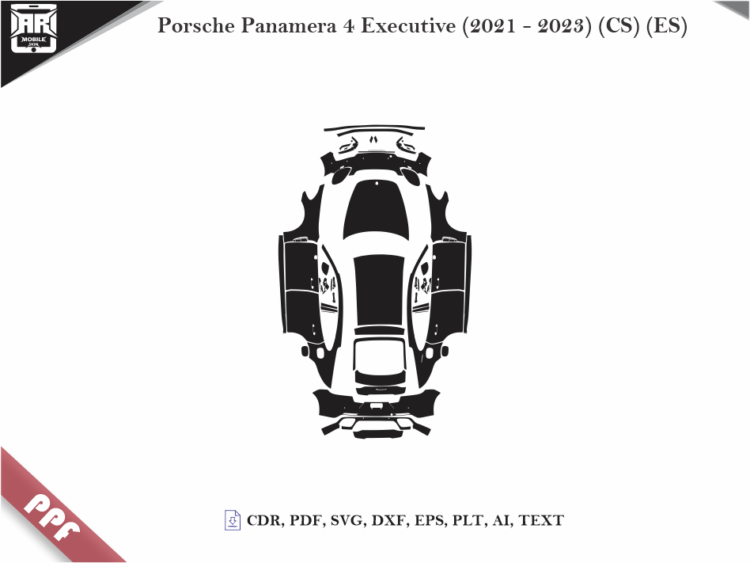 Porsche Panamera 4 Executive (2021 – 2023) (CS) (ES) Full Car Body PPF Cutting Template