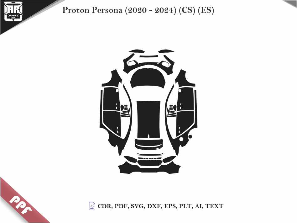 Proton Persona (2020 - 2024) Car Body PPF Cutting Template