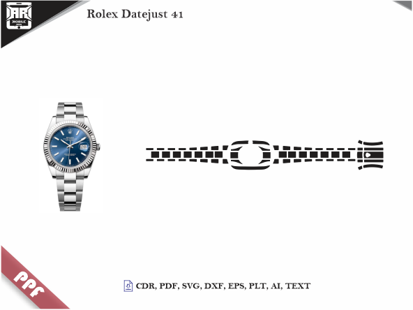 Rolex Datejust 41 PPF Cut Template Vector