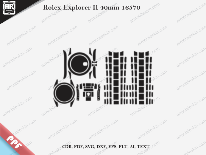 Rolex Explorer II 40mm 16570 PPF Cut Template