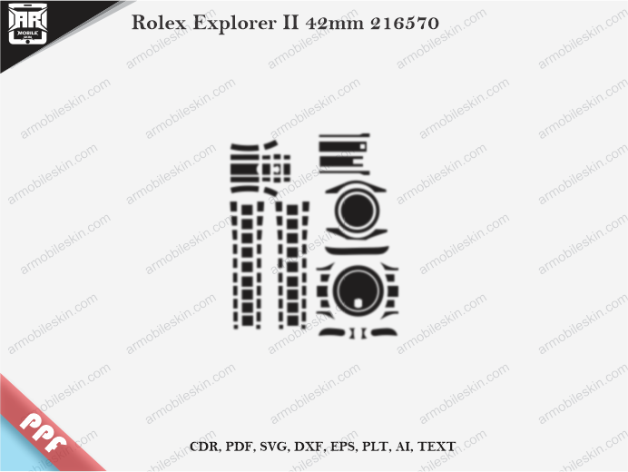 Rolex Explorer II 42mm 216570 PPF Cut Template