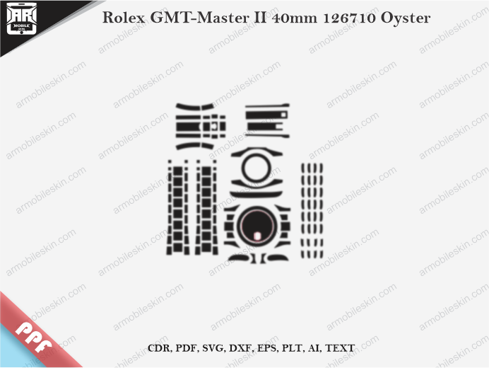 Rolex GMT-Master II 40mm 126710 Oyster PPF Cut Template