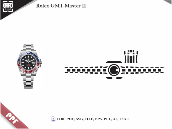 Rolex GMT-Master II PPF Cut Template Vector