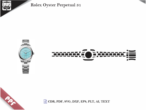 Rolex Oyster Perpetual 31 PPF Cut Template Vector
