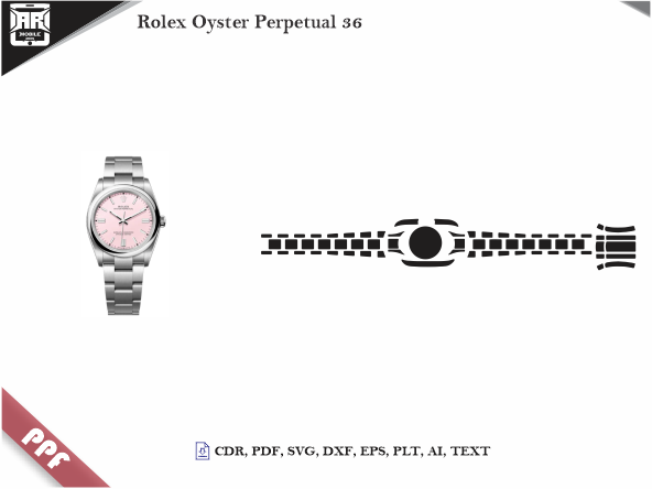 Rolex Oyster Perpetual 36 PPF Cut Template Vector