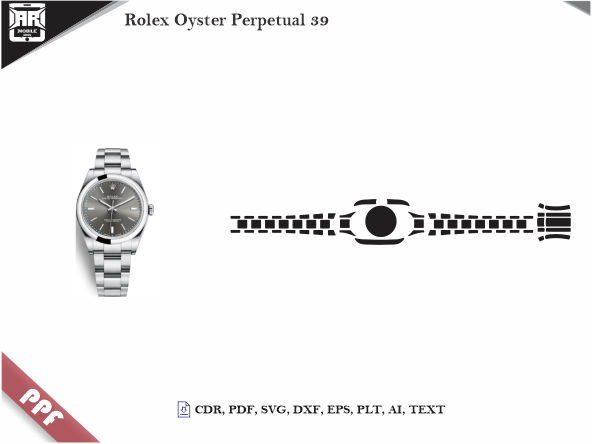 Rolex Oyster Perpetual 39 PPF Cut Template Vector
