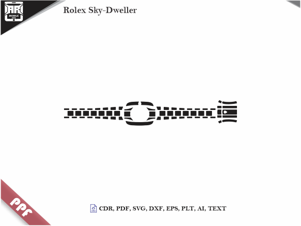 Rolex Sky-Dweller PPF Cut Template Vector