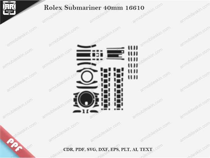 Rolex Submariner 40mm 16610 PPF Cut Template