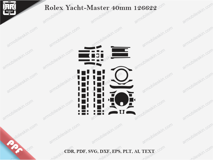 Rolex Yacht-Master 40mm 126622 PPF Cut Template