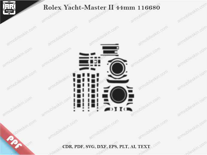Rolex Yacht-Master II 44mm 116680 PPF Cut Template