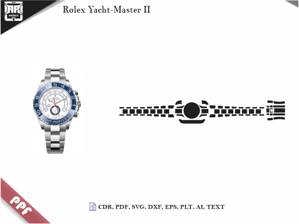 Rolex Yacht-Master II PPF Cut Template Vector