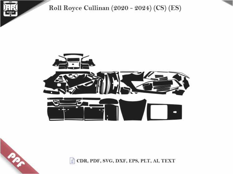 Roll Royce Cullinan (2020 – 2024) (CS) (ES) Full Car Body PPF Cutting Template