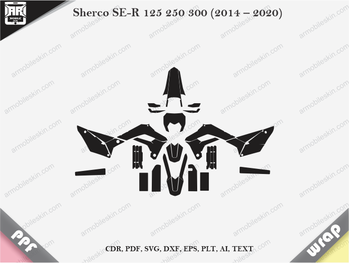 Sherco SE-R 125 250 300 (2014 – 2020) Wrap Skin Template Vector