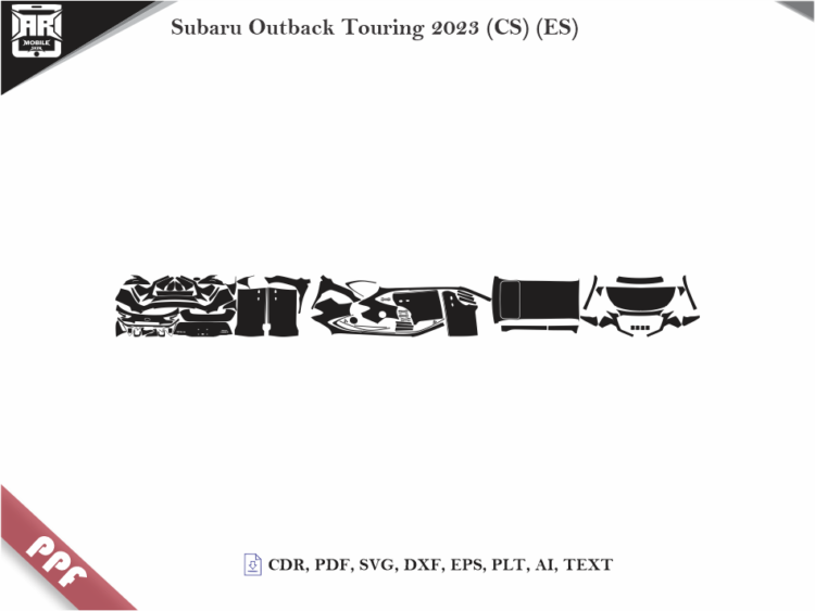 Subaru Outback Touring 2023 (CS) (ES) Full Car Body PPF Cutting Template