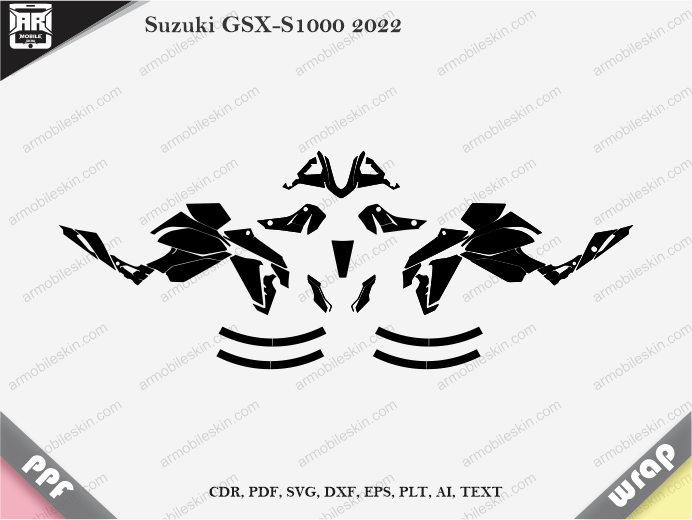 Suzuki GSX-S1000 2022 Wrap Vinyl Template Vector