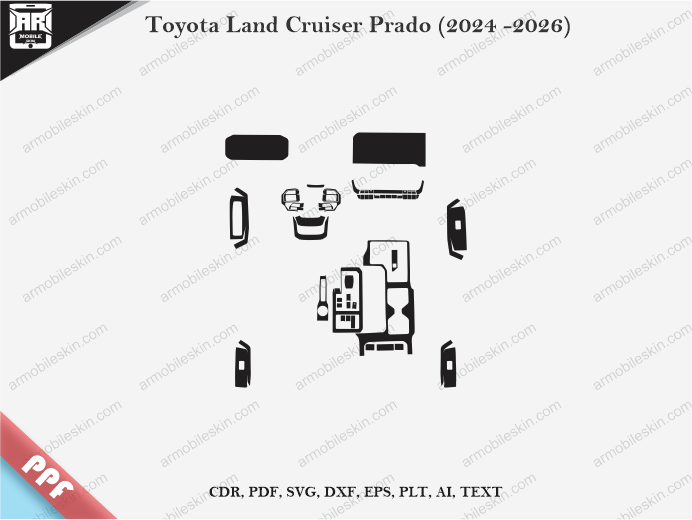 Toyota Land Cruiser Prado (2024 -2026) Car PPF Template Vector