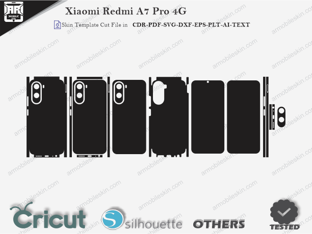 Xiaomi Redmi A7 Pro 4G Skin Template Vector Cut File