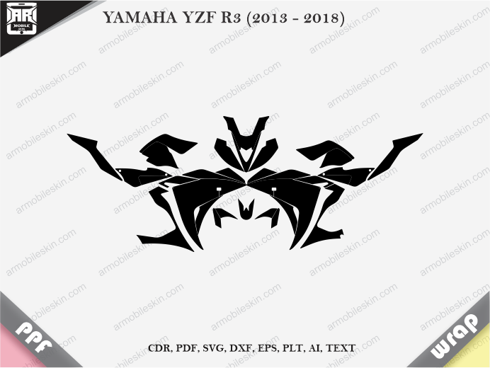 YAMAHA YZF R3 (2013 - 2018) Wrap Vinyl Template Vector