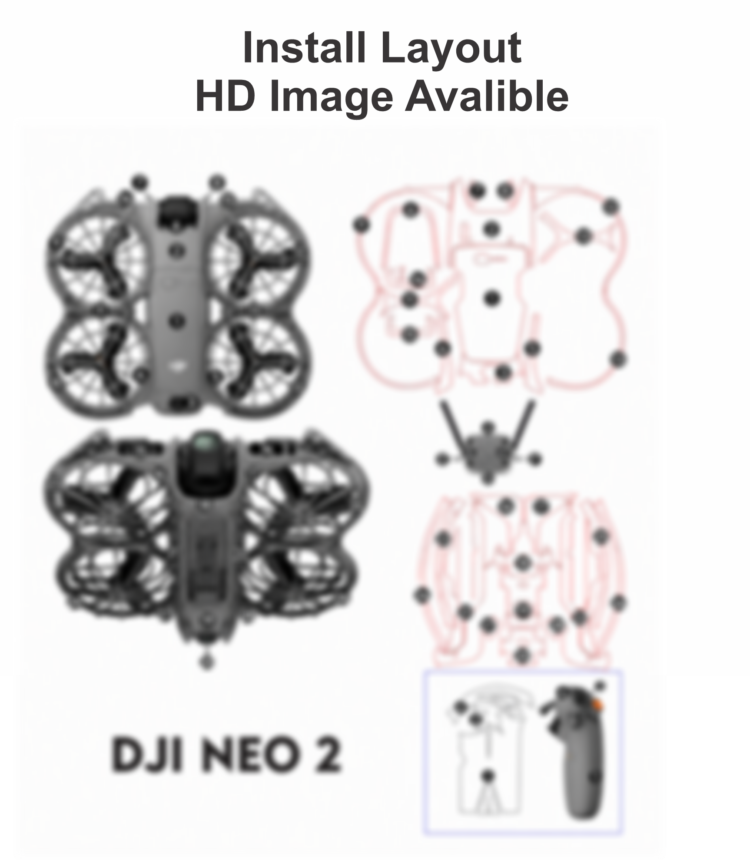 DJI Neo 2 Skin Template Vector