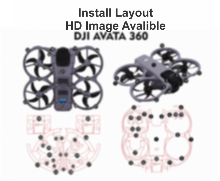 Dji Avata 360 Skin Template Vector