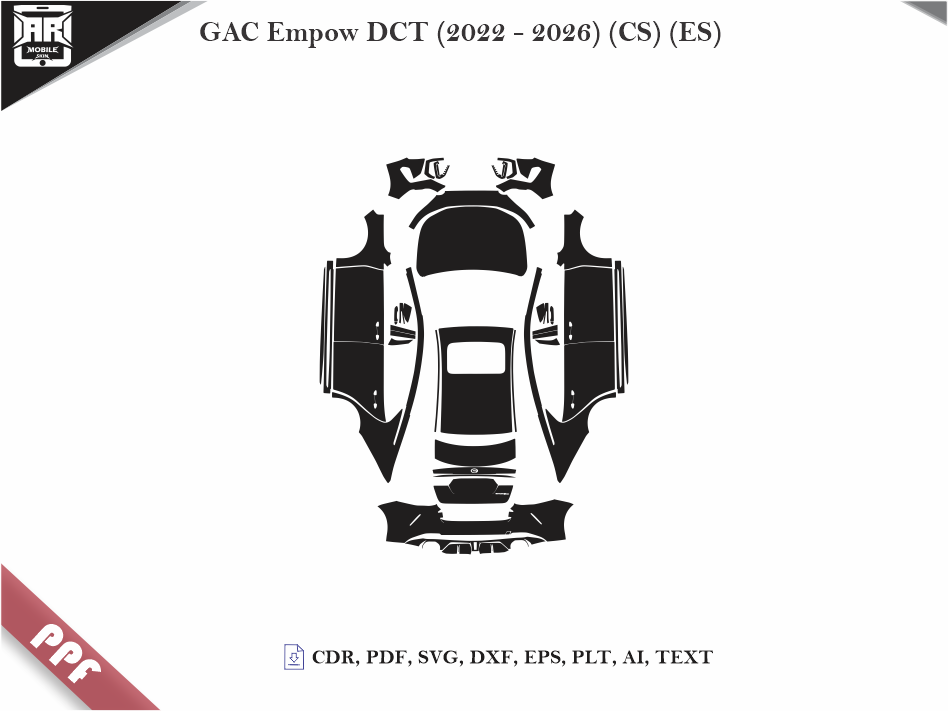 GAC Empow DCT (2022 - 2026) Car Body PPF Cutting Template