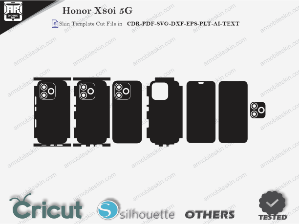 Honor X80i 5G Skin Template Vector Cut File