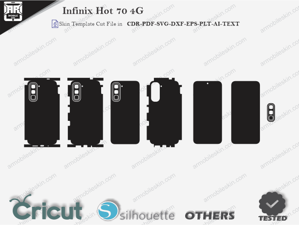 Infinix Hot 70 4G Skin Template Vector