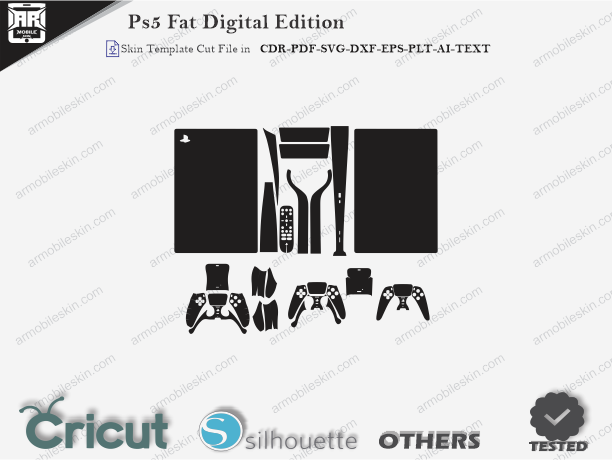 Ps5 Fat Digital Edition Skin Template Vector