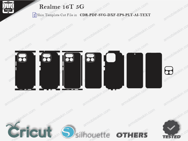 Realme 16T 5G Skin Template Vector Cut File