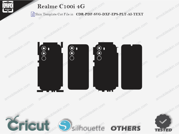 Realme C100i 4G Skin Template Vector Cut File